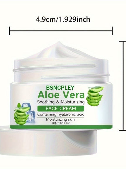 KissICON 30g Aloe Vera Soothing Face Cream Hydrating Hyaluronic Acid