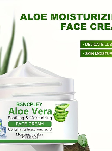 KissICON 30g Aloe Vera Soothing Face Cream Hydrating Hyaluronic Acid