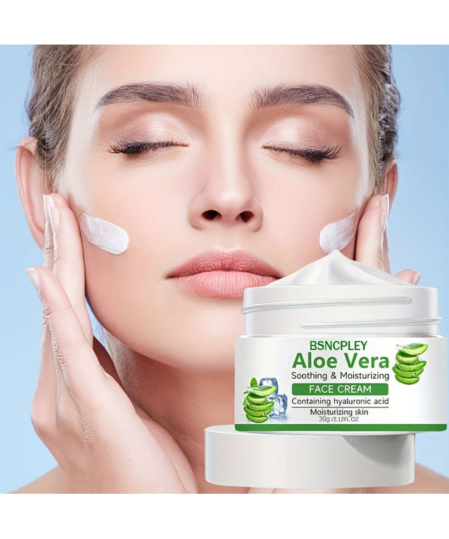 KissICON 30g Aloe Vera Soothing Face Cream Hydrating Hyaluronic Acid