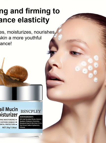 KissICON 30g Bsncpley Hydrating Snail Mucin Cream Plant Squalane