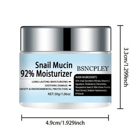 KissICON 30g Bsncpley Hydrating Snail Mucin Cream Plant Squalane