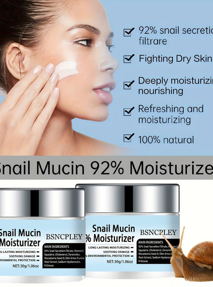 KissICON 30g Bsncpley Hydrating Snail Mucin Cream Plant Squalane