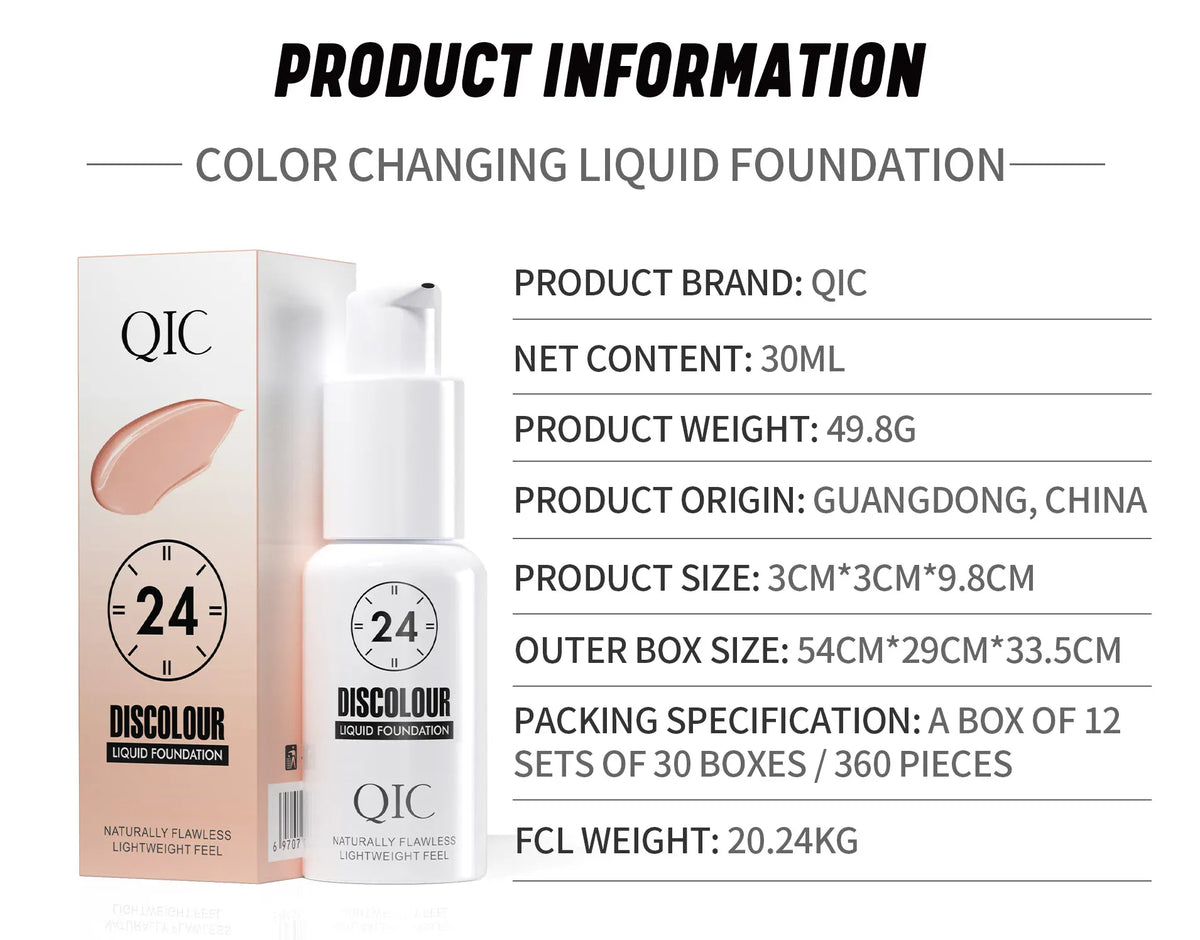 KissICON 30ml [KissIcon] Color Changing Foundation - Full Coverage