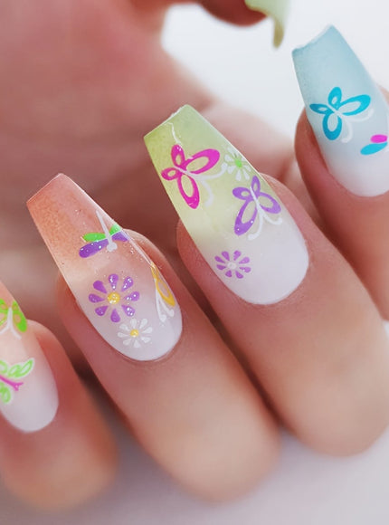 KissICON 30pcs KissIcon 30 Glow In Dark Neon Nail Stickers