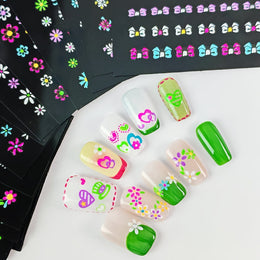 KissICON 30pcs KissIcon 30 Glow In Dark Neon Nail Stickers