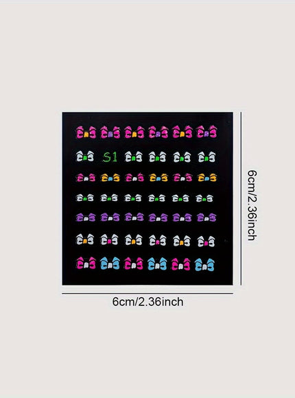KissICON 30pcs KissIcon 30 Glow In Dark Neon Nail Stickers