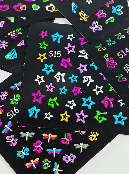 KissICON 30pcs KissIcon 30 Glow In Dark Neon Nail Stickers