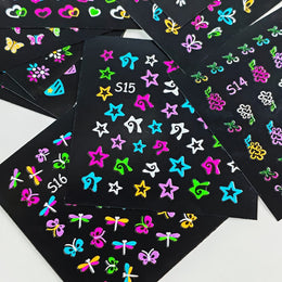 KissICON 30pcs KissIcon 30 Glow In Dark Neon Nail Stickers