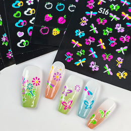 KissICON 30pcs KissIcon 30 Glow In Dark Neon Nail Stickers