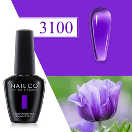 KissICON 3100 💋 Nailco Red Gel Polish - Lasting Soak