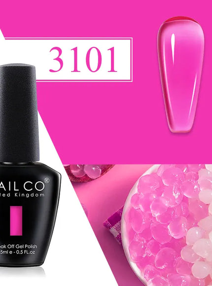 KissICON 3101 💋 Nailco Red Gel Polish - Lasting Soak