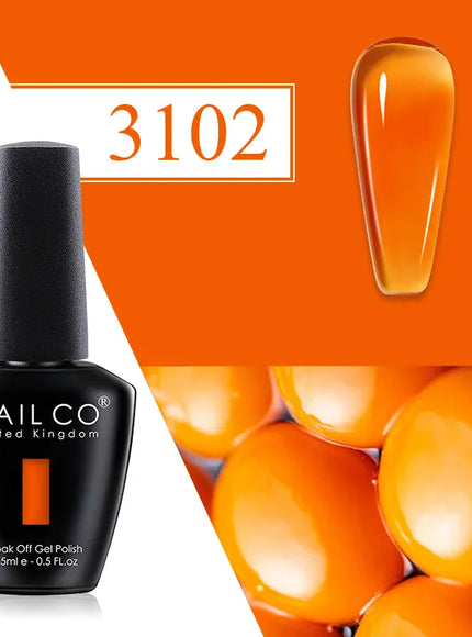 KissICON 3102 💋 Nailco Red Gel Polish - Lasting Soak