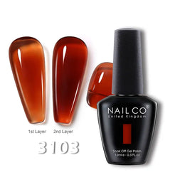 KissICON 3103 💋 Nailco 15ml Translucent Gel Polish-Natural Resin Formula