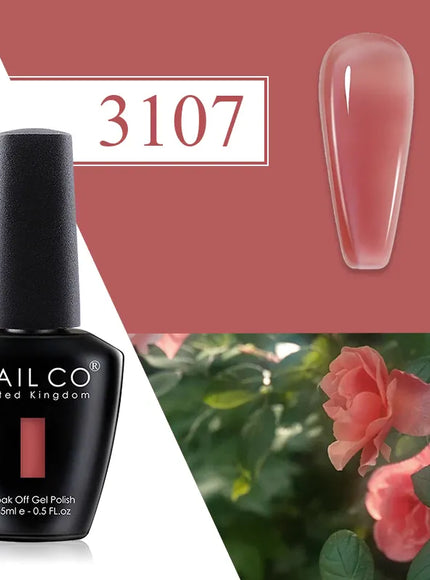 KissICON 3107 💋 Nailco Red Gel Polish - Lasting Soak