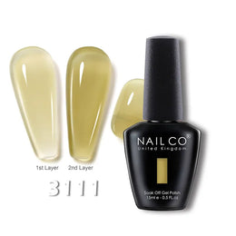 KissICON 3111 💋 Nailco 15ml Translucent Gel Polish-Natural Resin Formula