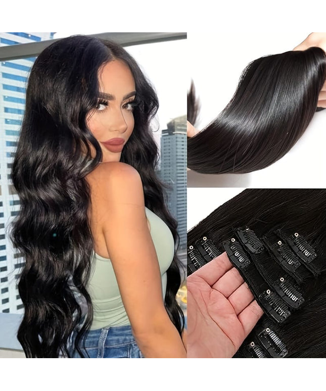 KissIcon Virgin Clip In Ext Straight 8Pcs 18Clips