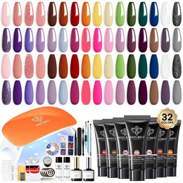 KissICON 32 Colors All Seasons KissIcon Modelones 133pcs Poly Gel Nail Kit With