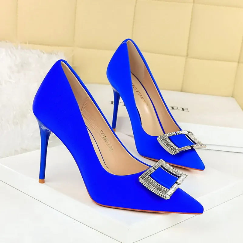 KissICON 3265-K71 Blue / 34 / CHINA Fashionable High Heels For Women With Light Mouth