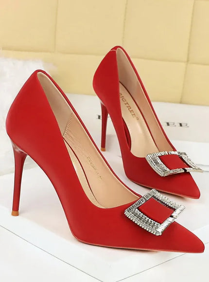 KissICON 3265-K71 Red / 40 / CHINA Fashionable High Heels For Women With Light Mouth