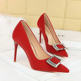 KissICON 3265-K71 Red / 40 / CHINA Fashionable High Heels For Women With Light Mouth