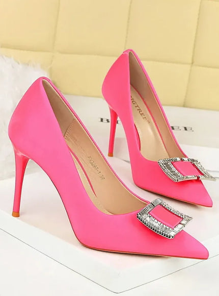 KissICON 3265-K71 Rose Red / 36 / CHINA Fashionable High Heels For Women With Light Mouth