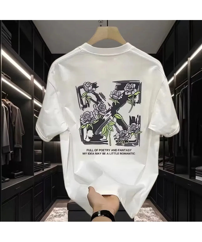 KissICON 3290-094-PBB-W / XXL Stylish Mens 3D Print Breathable Summer TShirt