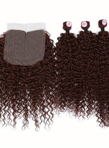 KissICON 33 / 18 20 22 with 18 KissIcon 3 Packs Afro Curly Extensions Closure -