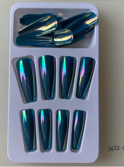 KissICON 33 Long Press On Nails T-shape French Oval Fake