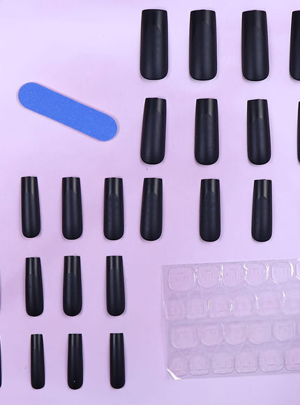 KissIcon Pink French Nail Set - White Star