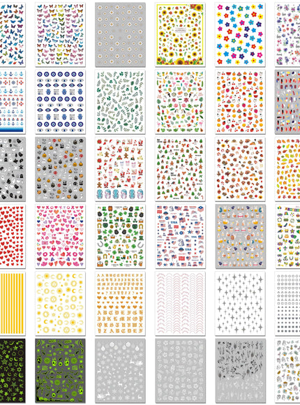 KissICON 36 Festive Nail Art Decals Kiss Icon 36 Sheets Holiday Nail Art Stickers