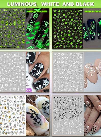 KissICON 36 Festive Nail Art Decals Kiss Icon 36 Sheets Holiday Nail Art Stickers