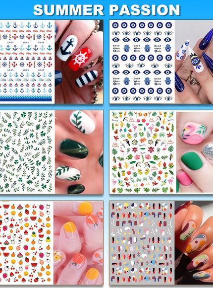 KissICON 36 Festive Nail Art Decals Kiss Icon 36 Sheets Holiday Nail Art Stickers