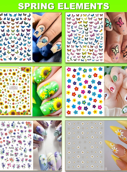 KissICON 36 Festive Nail Art Decals Kiss Icon 36 Sheets Holiday Nail Art Stickers