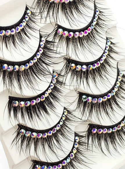 KissIcon False Eyelashes With Glitter For Stage -