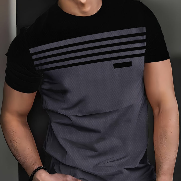 AllSeason Polyester Casual Crew Neck TShirt