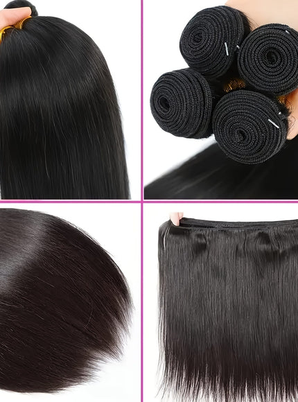 KissIcon Brazilian Straight Hair 3 Bundles - Double