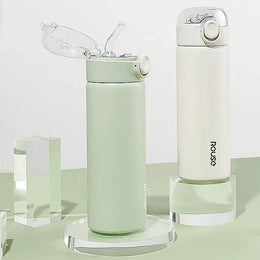 KissICON 380ml Stainless Steel Vacuum Flask Straw