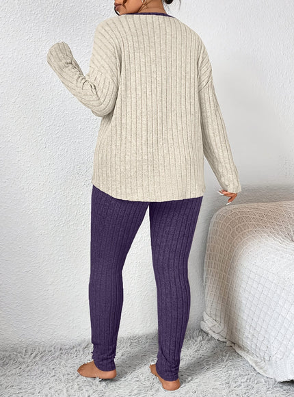 jkthpu-45 2pcs Plus Size Women's Pajama Sets - Heart