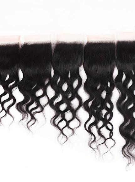 KissIcon Brazilian Natural Wave Bundles HD Lace Closure