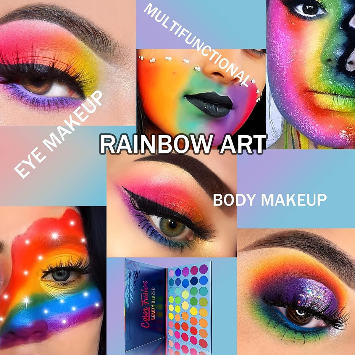 KissICON 39 Colors 39-color Ultra Pigmented Rainbow Eyeshadow Palette Matte