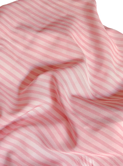 Plus Size, Women's Plus Size Elegant Blouse - Non-See-Through V-Neck Button-Front Shirt Blouse in Pink &, Office,, Travel - Machine Washable Formal & Everyday Women's Professional Attire, Office Wear, Classic Stripes, Durable