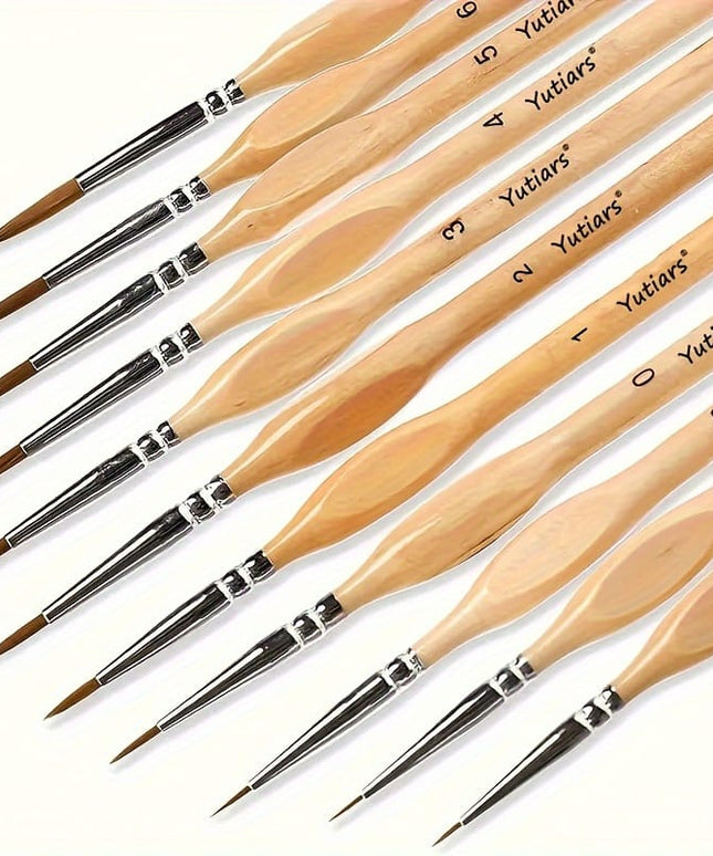 KissIcon 11Pcs Miniature Detail Paint Brush Set -