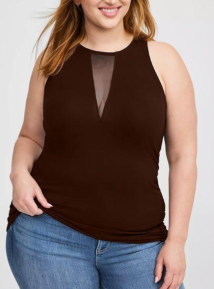 Plus Size Women's High Elastic Breathable Sleeveless Vest