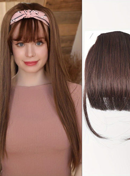 KissIcon Easy Clip-In Wispy Bangs - Natural Look