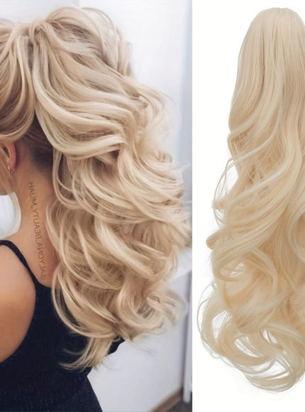 KissIcon Balayage Brown Ponytail Extension 18in Claw Clip