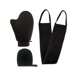 KissICON 3pcs(Black) 💋 Sunless Self Tan Mitt Kit - Reusable