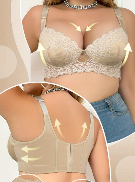 KissICON 3pcs Curve Women's Black Lace Bras –