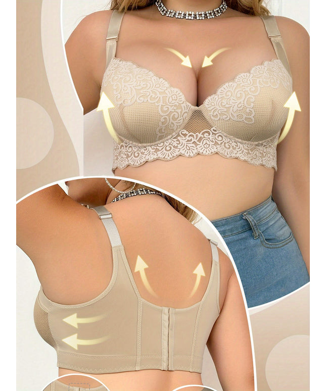 KissICON 3pcs Curve Women's Black Lace Bras –
