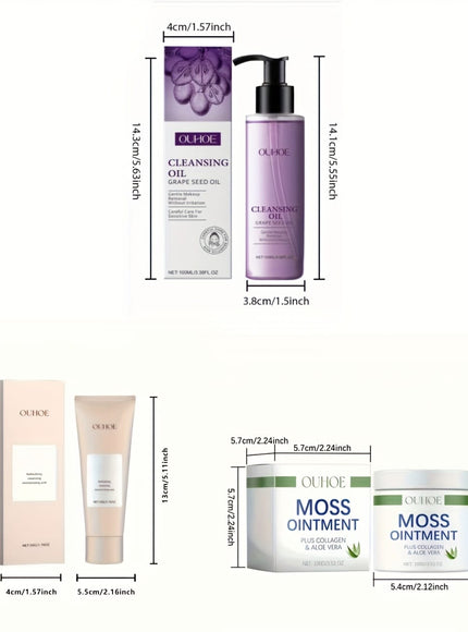 KissICON 3pcs Gentle Makeup Remover Hydrating Cream Set