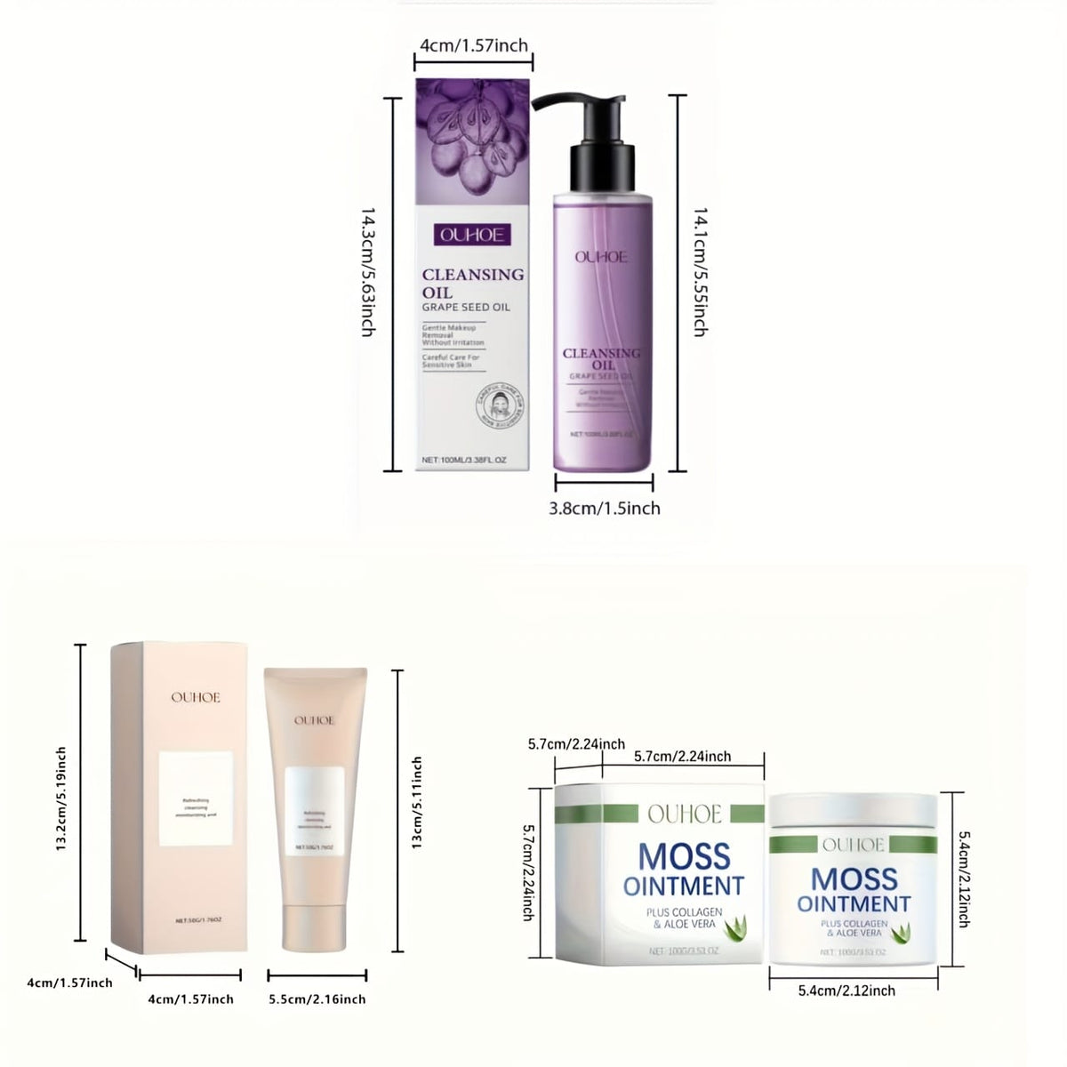 KissICON 3pcs Gentle Makeup Remover Hydrating Cream Set
